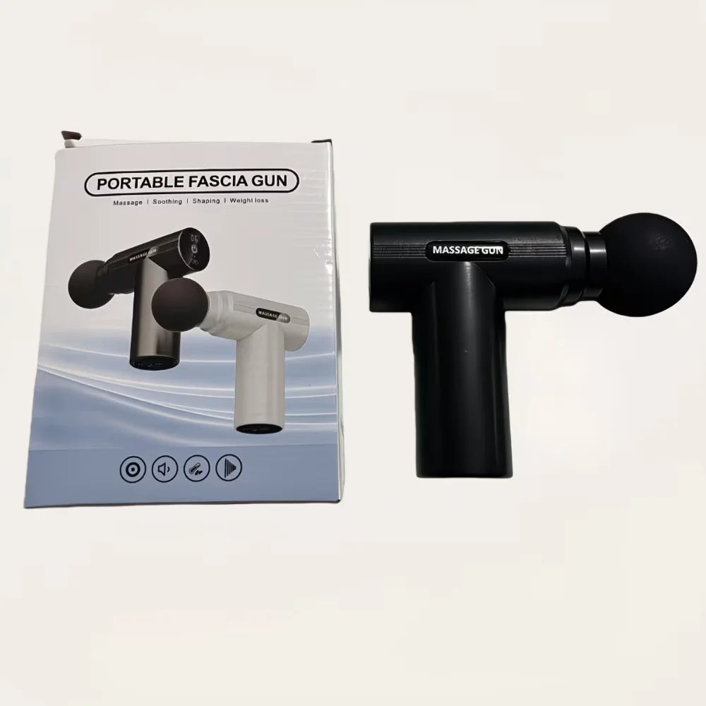 Lightweight Portable Massage Gun, Electric Handheld Massaging Device for Daily Use on Back Neck Waist All Body Parts