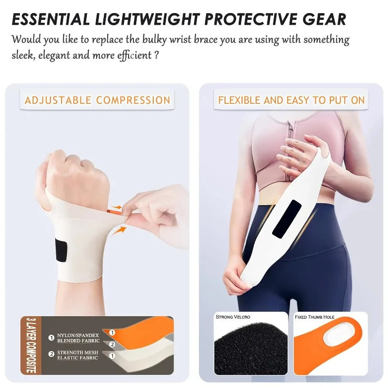 Sports wristband and strain protection cover for men and women lightweight and breathable sports and fitness wrist protection