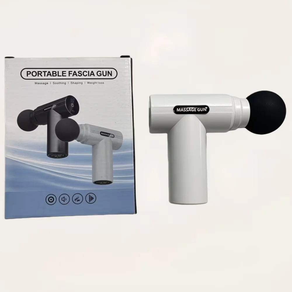 Lightweight Portable Massage Gun, Electric Handheld Massaging Device for Daily Use on Back Neck Waist All Body Parts