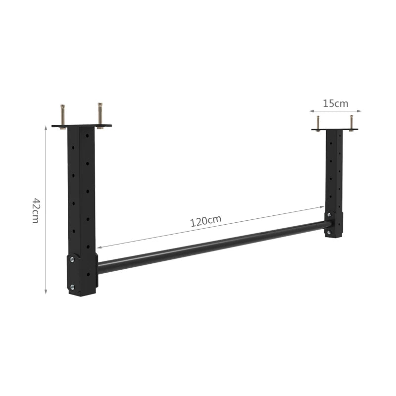 Stainless Steel Horizontal Bar for Fitness, Load-Bearing, Pull-up Wall-mounted Equipment, Biceps, Triceps, Training Bars, 200kg