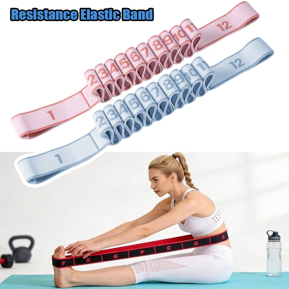 Numbered Fabric Resistance Bands For Men Women Non Slip Elastic Exercise Bands With Loops For Yoga Pilates Physical Therapy Home