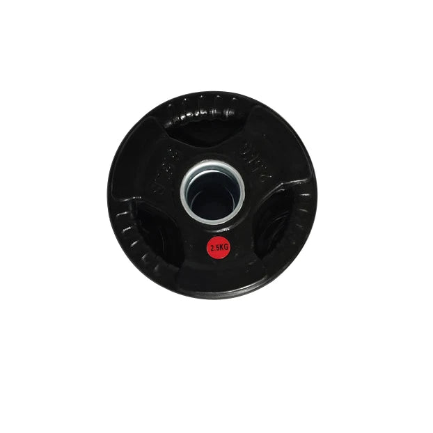 Weightlifting Hard Pull Rubber Barbell Plates Large Hole Bar Barbell Plates Three Hole Handheld Barbell