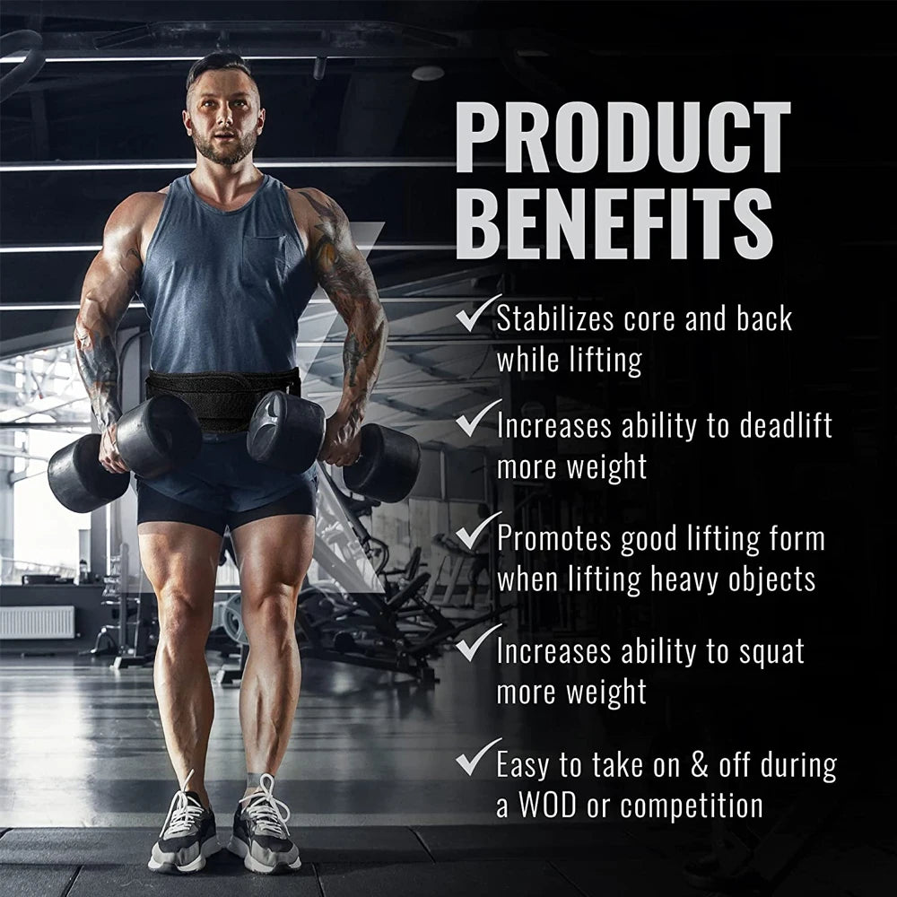 10MM Leather Weight Lifting Belt - Heavy Duty 6" Powerlifting Belt for Deadlifts, Squats, CrossFit - Men & Women